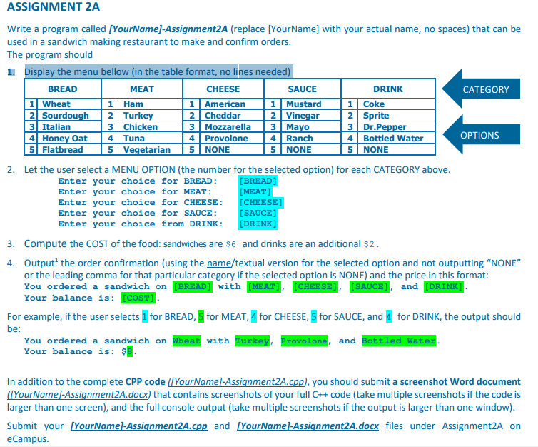 Solved ASSIGNMENT 2A Write a program called | Chegg.com