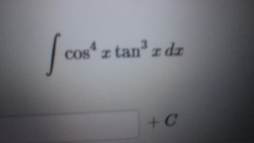 integral of tan 3x cos 4x