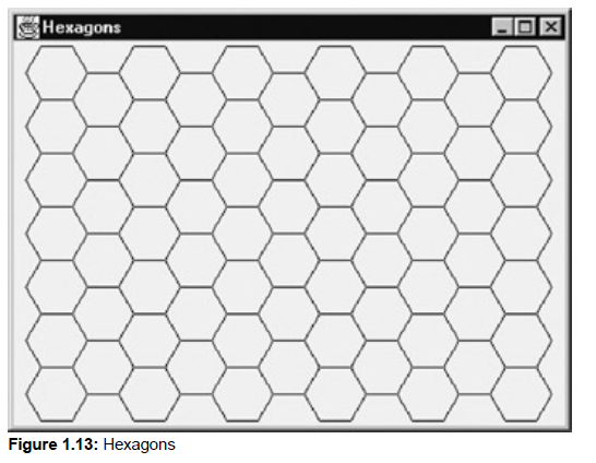 Write a program that draws a pattern of hexagons, as | Chegg.com