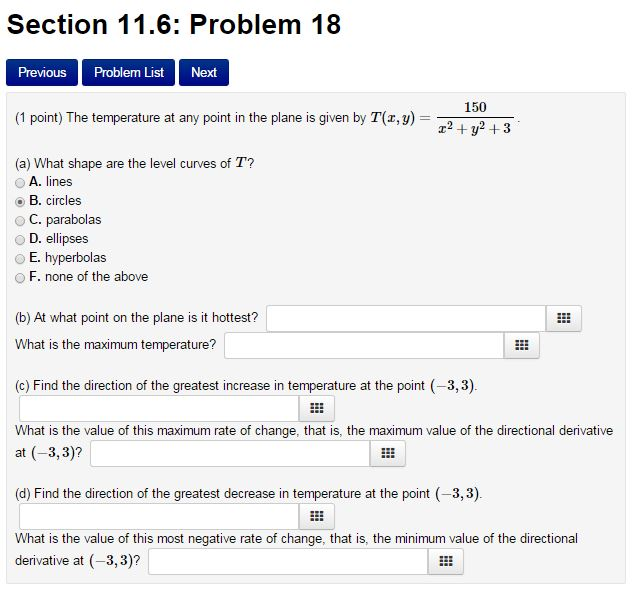 Solved The temperature at any point in the plane is given by | Chegg.com