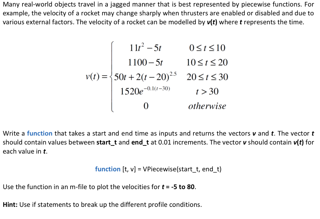 Piecewise Function Example Problem With Answer