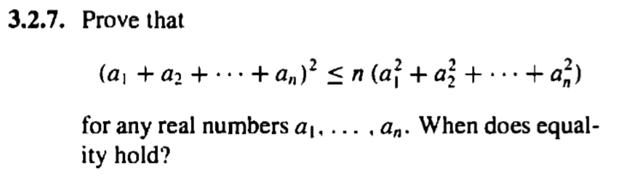 Solved Prove that (a_1 + a_2 +... +a_n)^2 lessthanorequalto | Chegg.com