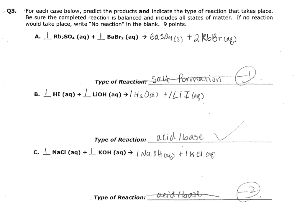 Solved For each case below, predict the products and | Chegg.com