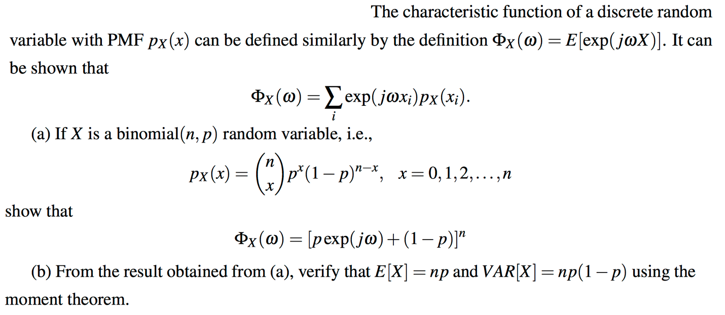 Solved The Characteristic Function Of A Discrete Random | Chegg.com