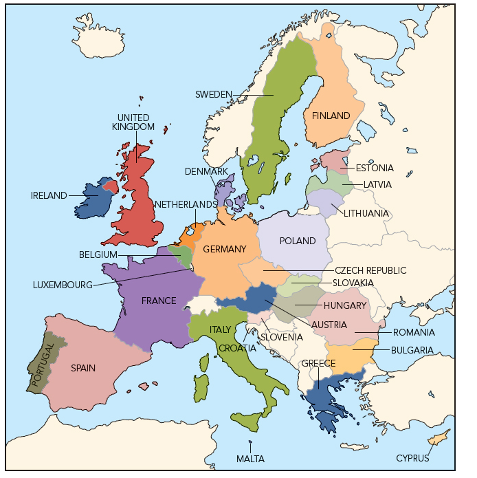 Solved 52. The European Union (EU) in early 2015 consisted | Chegg.com