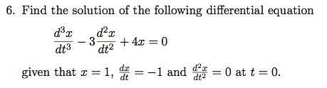 Solved Find the solution of the following differential | Chegg.com