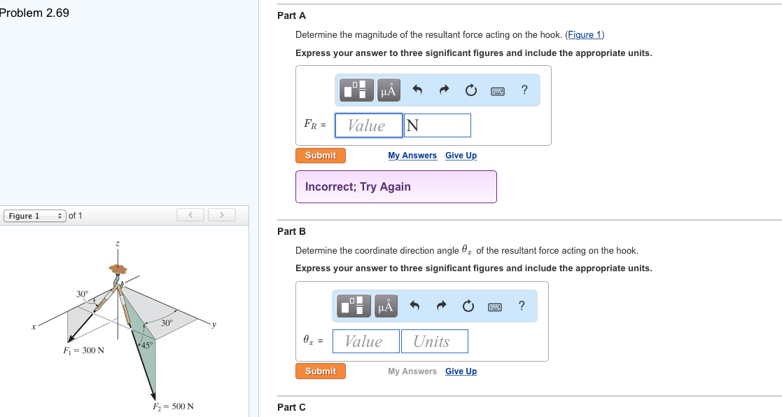 Solved Determine the magnitude of the resultant force acting | Chegg.com