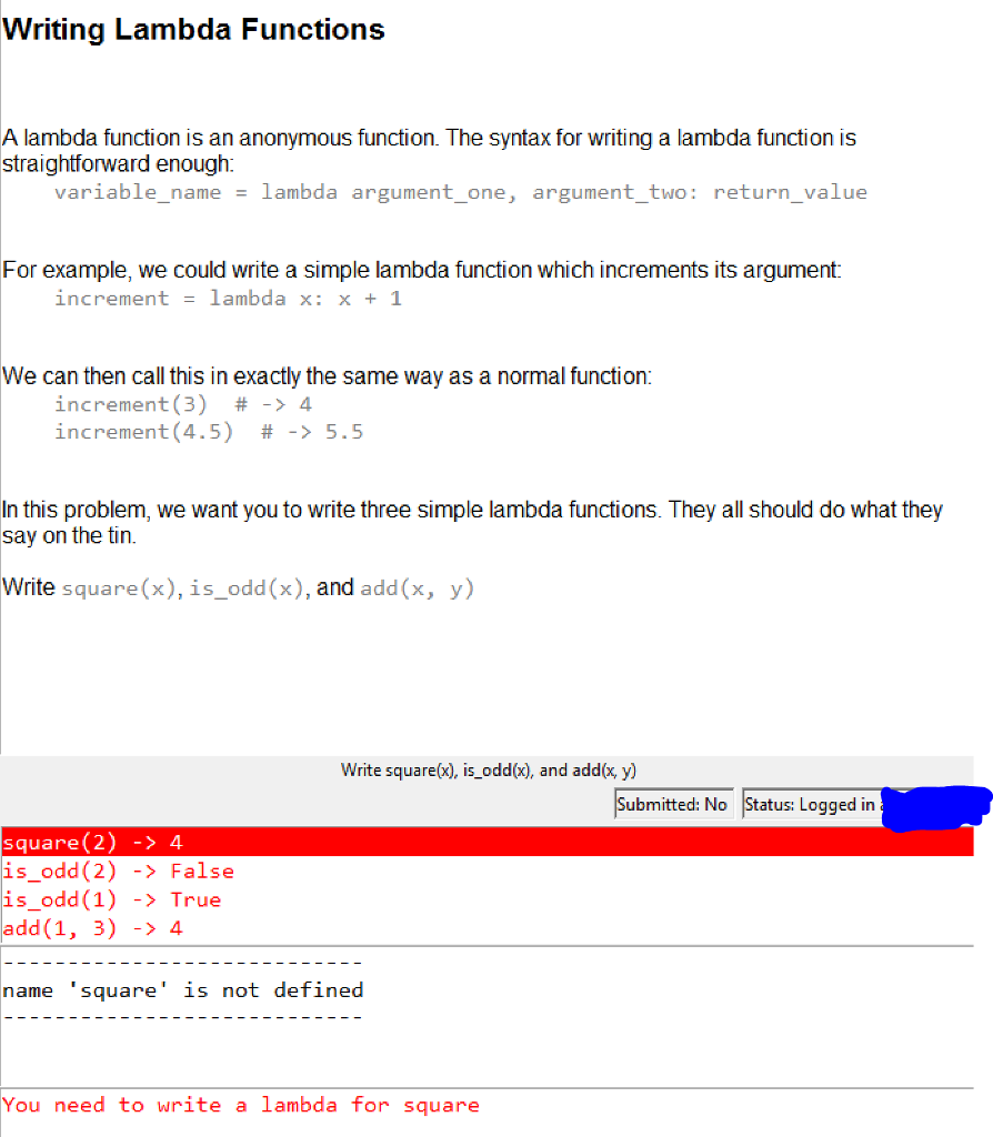 assignment in lambda function