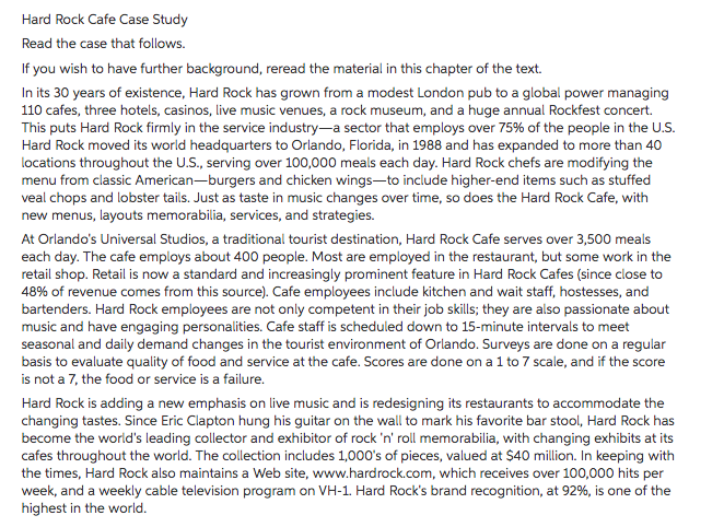 hard rock cafe global strategy case study answers