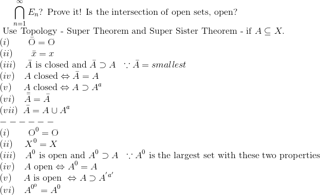 ? With The Usual Topology. Let En = (-1/n, 1 + 1/n). | Chegg.com