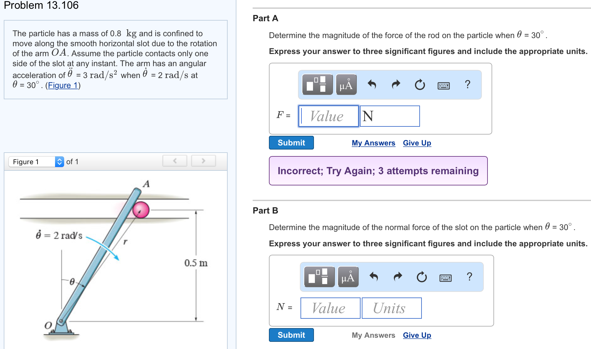 Solved The particle has a mass of 0.8 kg and is confined to | Chegg.com