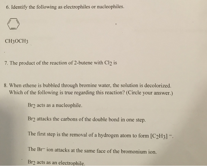 Solved When ethene is bubbled through bromine water, the