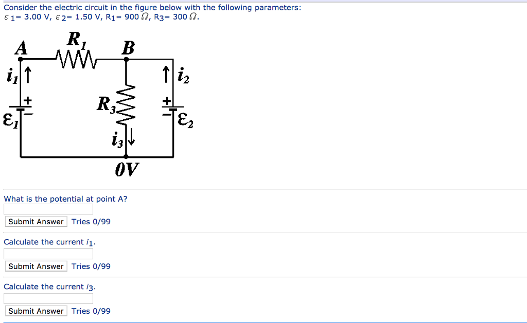 Solved Consider The Electric Circuit In The Figure Below | Chegg.com