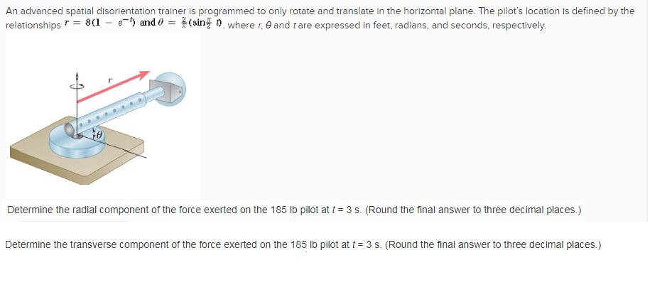 Solved An advanced spatial disorientation trainer is | Chegg.com