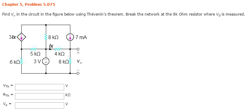 Solved Find V_o in the circuit in the figure below using | Chegg.com