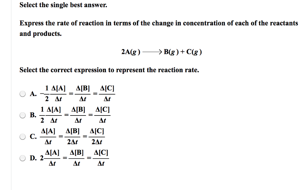 Solved Select The Single Best Answer Is The Following Chegg Com