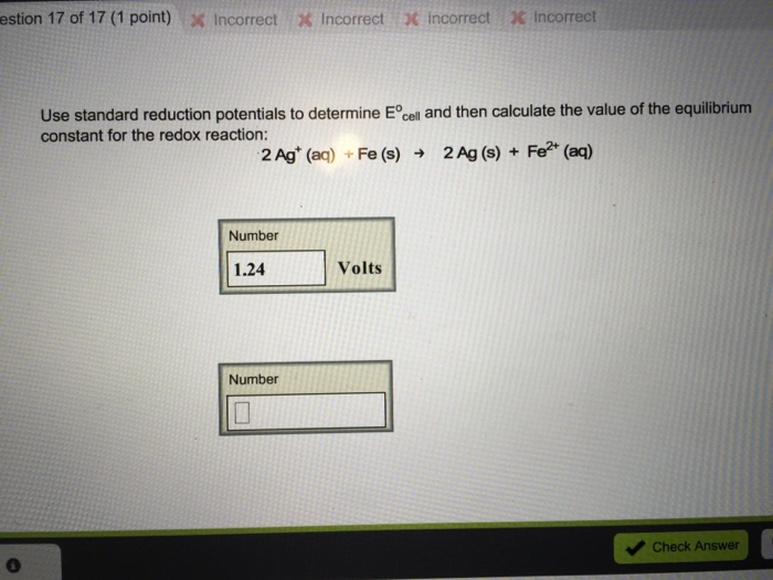 Solved Use Standard Reduction Potentials To Determine E 0