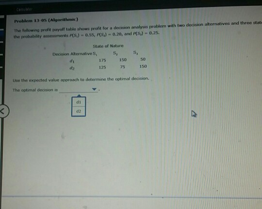 Solved Problem 13 05 (Algorithmic) The following profit | Chegg.com