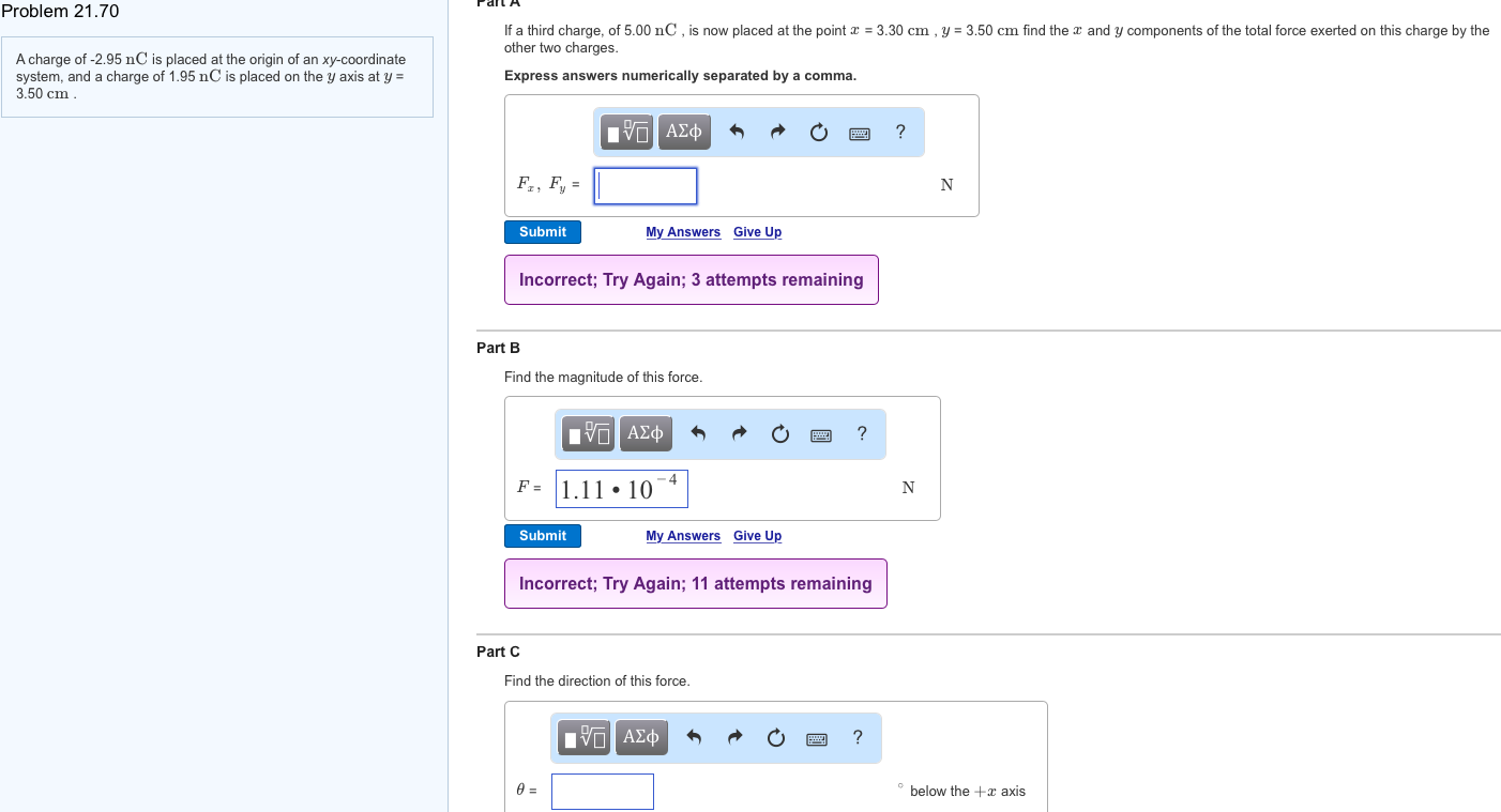 Solved A Charge Of 2 95 NC Is Placed At The Origin Of An Chegg