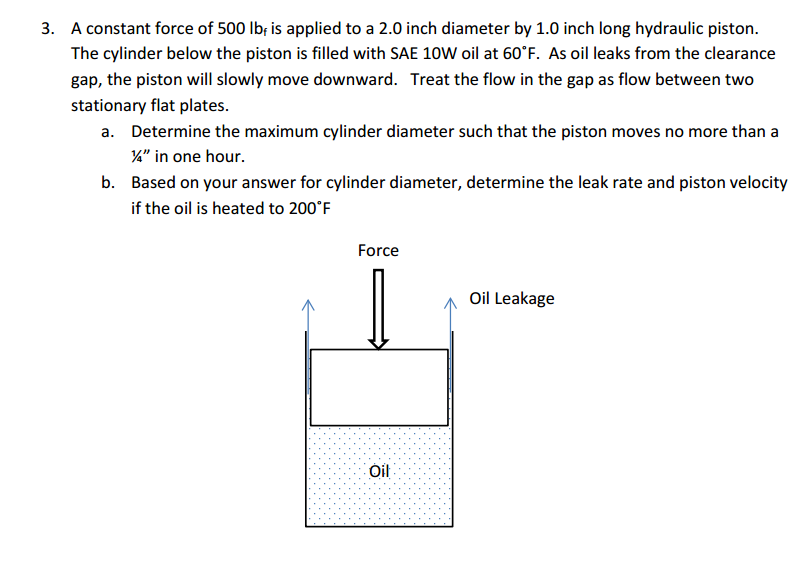 Solved 3. A Constant Force Of 500 Lbf Is Applied To A 2.0 | Chegg.com