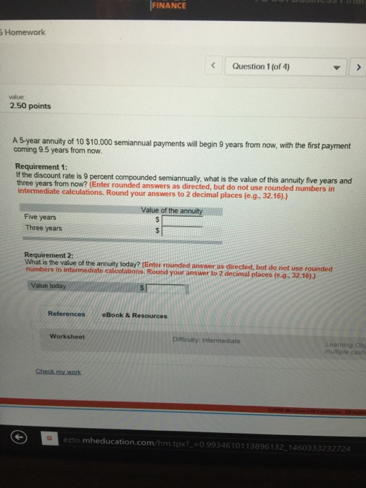 Solved A 5 year Annuity Of 10 10 000 Semiannual Payments Chegg