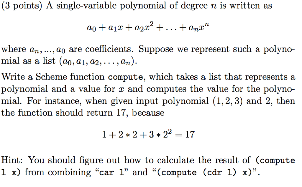 solved-a-single-variable-polynomial-of-degree-n-is-written-chegg