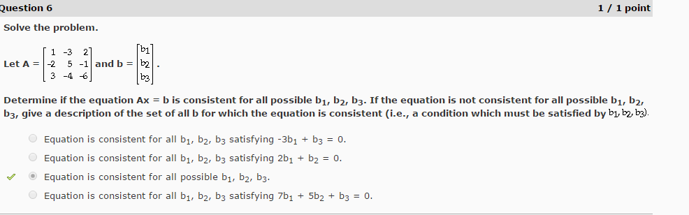 Solved Solve The Problem. Let A = [1 -3 2 -2 5 -1 3 -4 -6] | Chegg.com