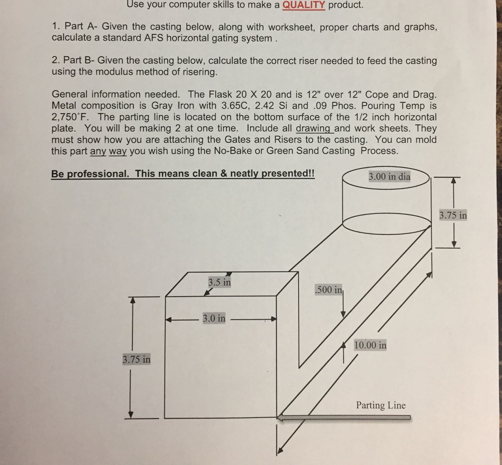 Solved Want to Calculate the riser need to feed the casting