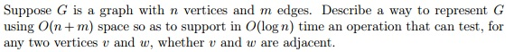 Solved Suppose G is a graph with n vertices and m edges. | Chegg.com