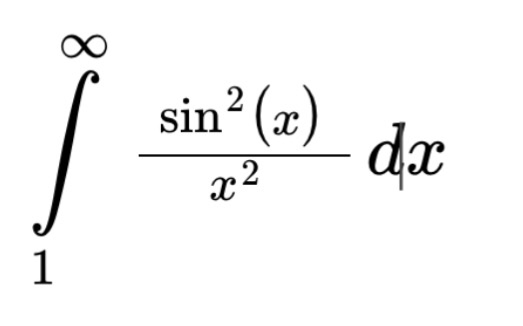 Solved Integral_1^infinity sin^2(x)/x^2 dx | Chegg.com