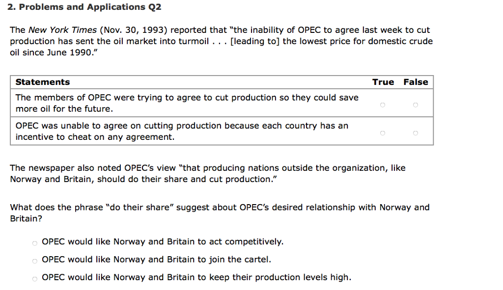 Solved 2. Problems and Applications Q2 The New York Times | Chegg.com