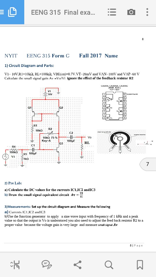 Eeng 315 Final Exa Nyit Eeng 315 Form J Fall 2017 Chegg
