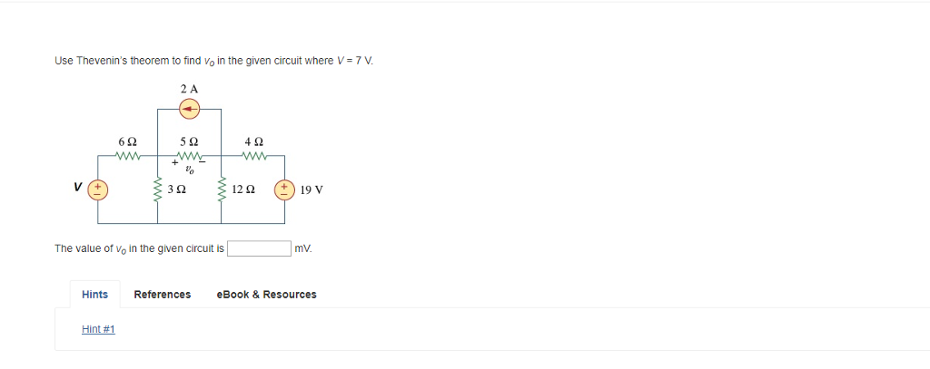 Solved Use Thevenin's theorem to find vo in the given | Chegg.com