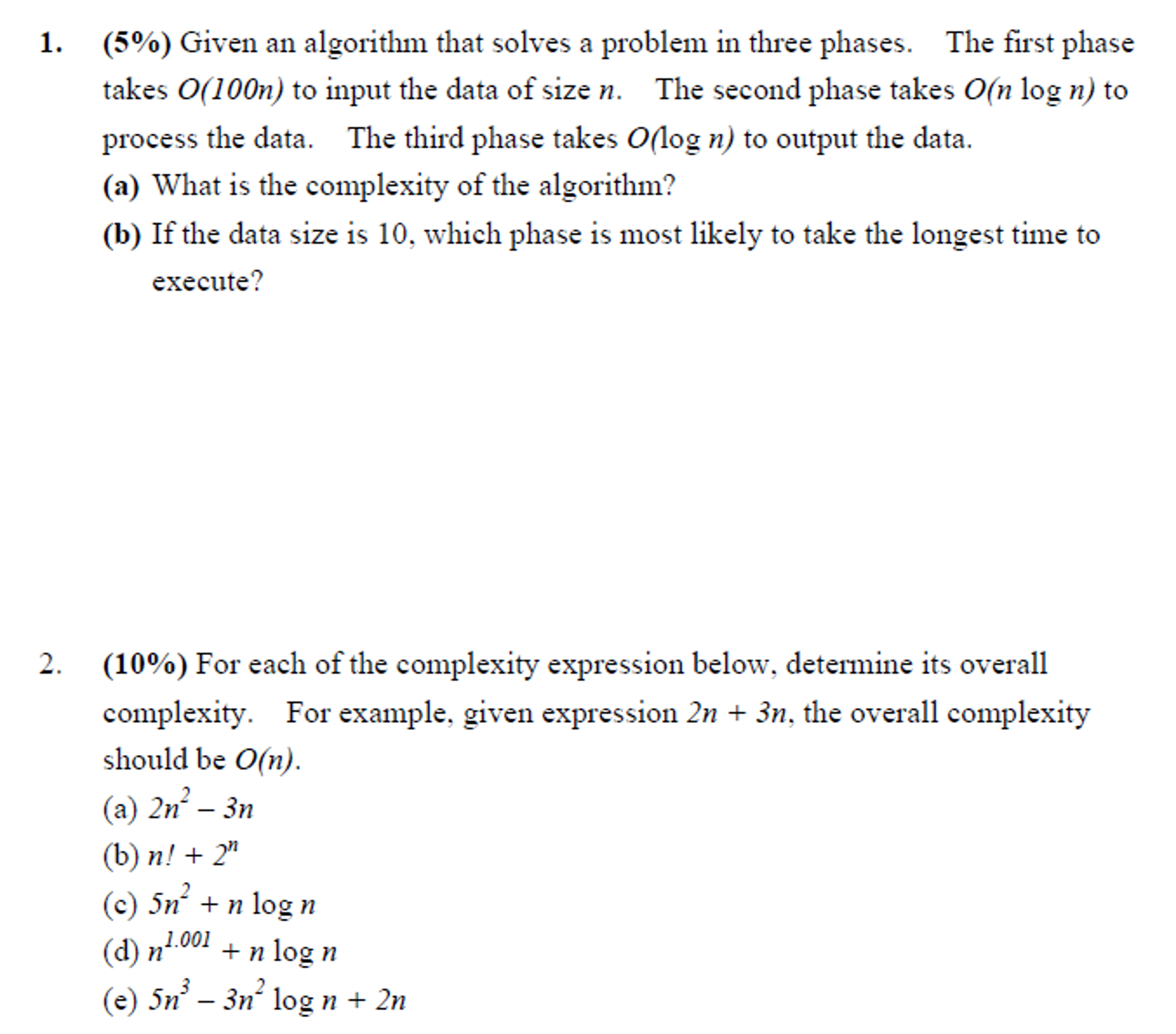 solved-given-an-algorithm-that-solves-a-problem-in-three-chegg