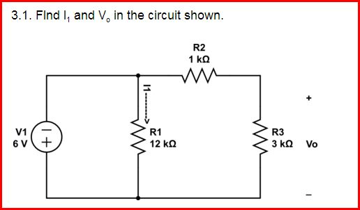 Solved FInd I1 and Vo in the circuit shown. (to be solved | Chegg.com