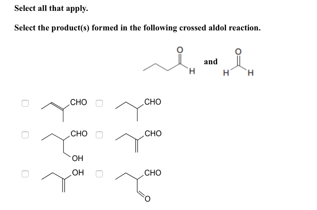 Solved Select All That Apply. Select The Product(s) Formed | Chegg.com