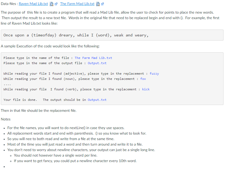 solved-data-files-raven-mad-libtxt-the-farm-mad-lib-txt-the-chegg