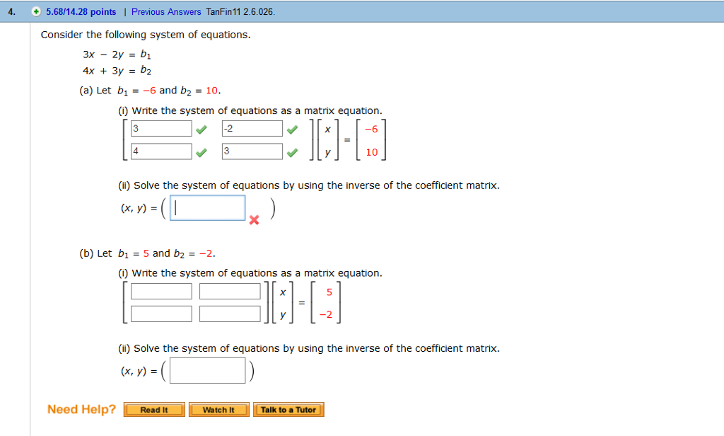 Solved 4. 5.68/14.28 points I Previous Answers TanFin11 | Chegg.com