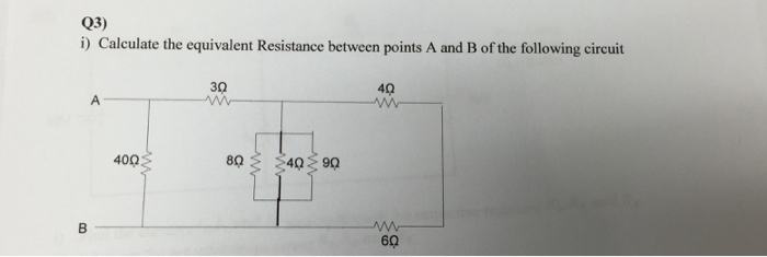 Solved Calculate the equivalent Resistance between points A | Chegg.com
