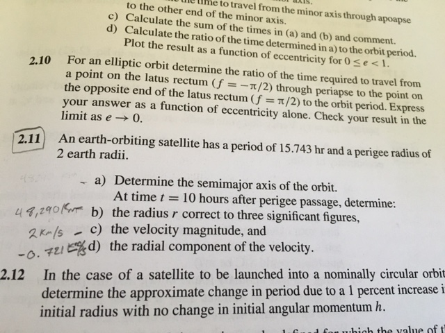 Solved An earth-orbiting satellite has a period of 15.473 hr | Chegg.com