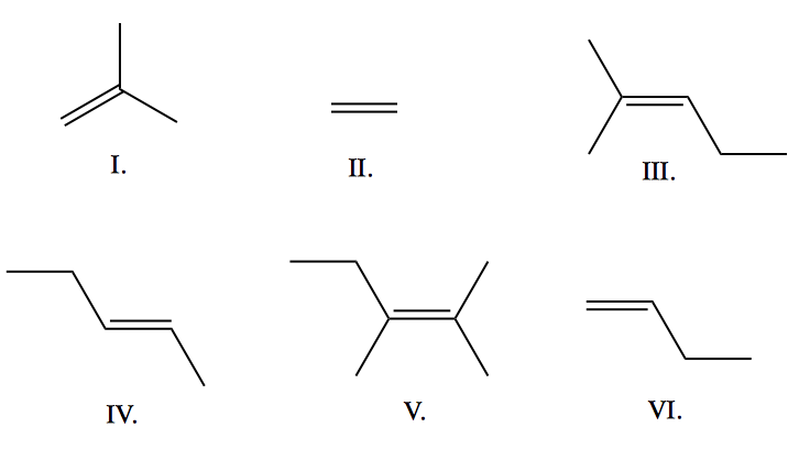 Alkene Skeletal Structure