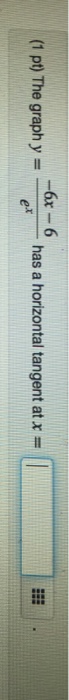 solved-the-graph-y-6x-6-e-x-has-a-horizontal-tangent-at-chegg