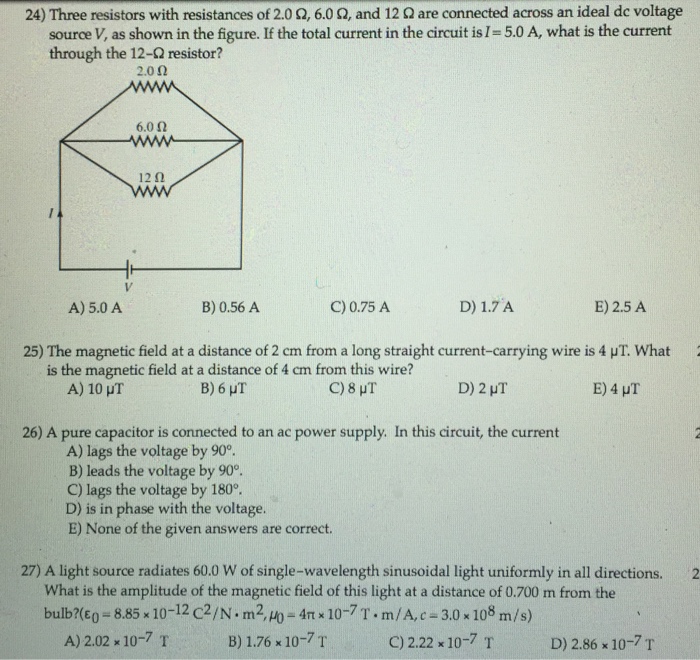 Solved Three resistors with resistances of 2.0 ohm, 6.0 ohm,