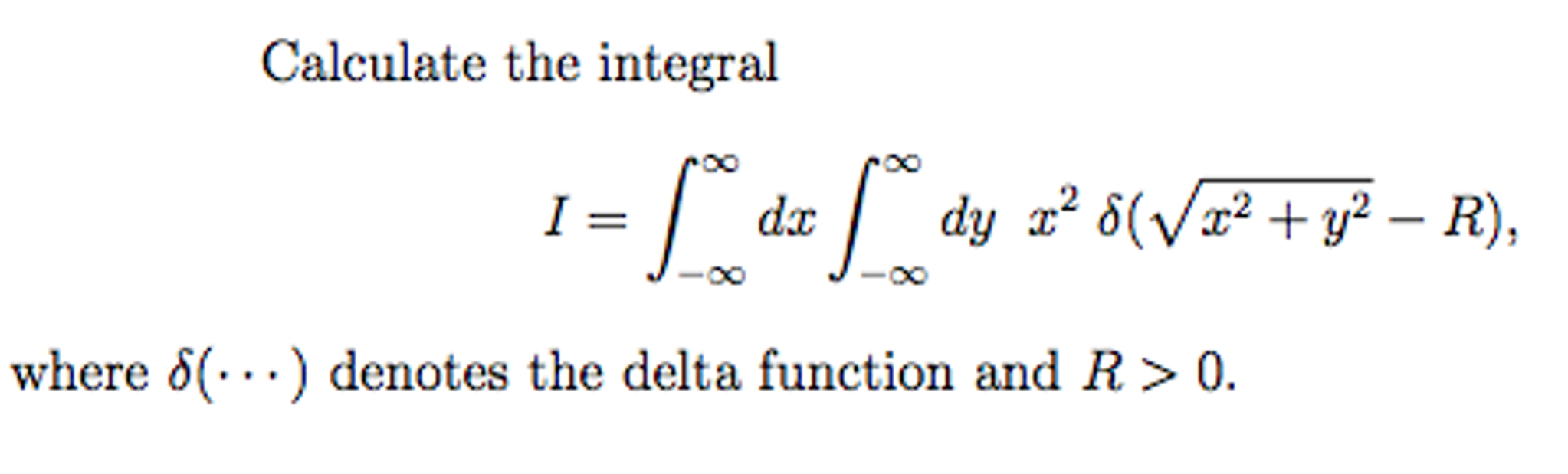 Solved Calculate the integral I = | Chegg.com