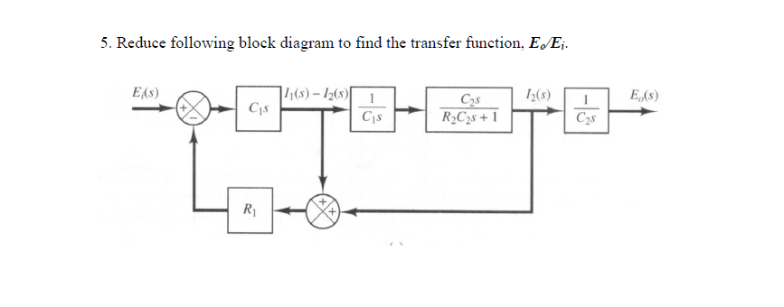 Solved Reduce the following block diagram to find the | Chegg.com