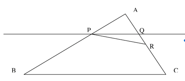 Solved Show: If PR is NOT parallel to BC, then |AP| / |AB| | Chegg.com
