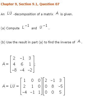 decomposition lu ti 89