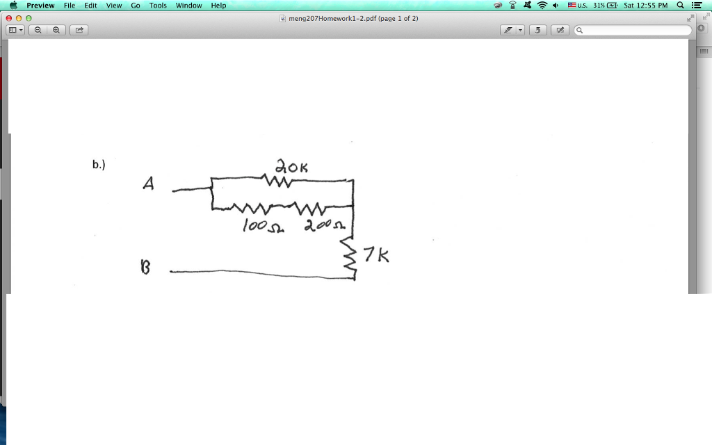 Solved REDUCE THE FOLLOWING CIRCUIT TO A SINGLE RESISTOR.