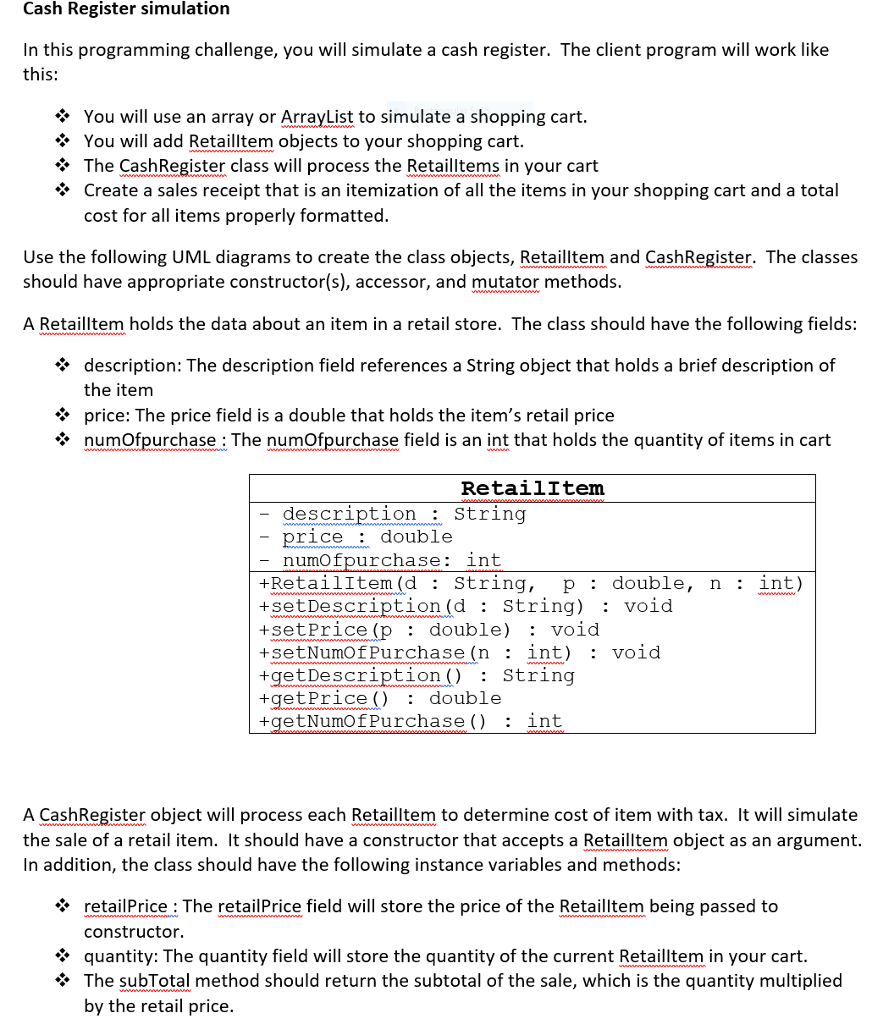 solved-cash-register-simulation-in-this-programming-chegg