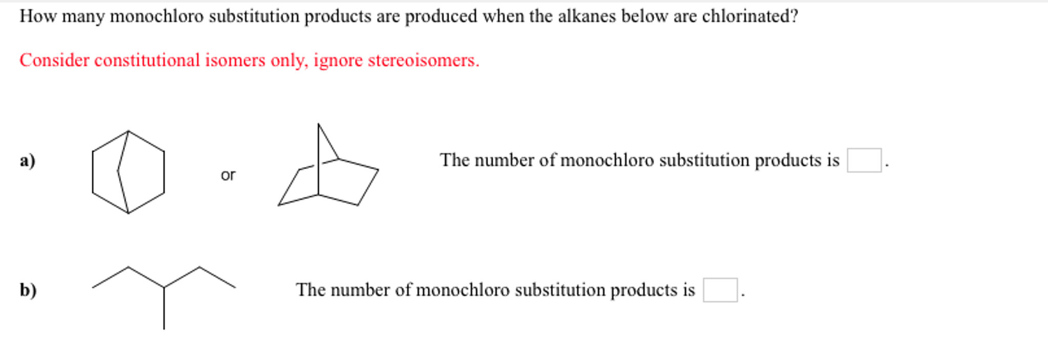Solved: How Many Monochloro Substitution Products Are Prod... | Chegg.com